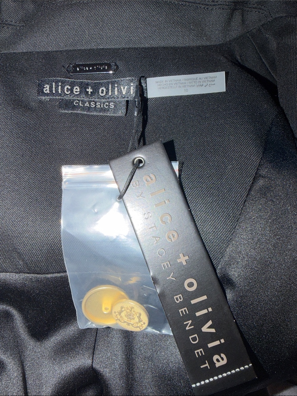 Alice & Olivia Mya Pleated Blazer Dress NWT - Picture 9 of 10